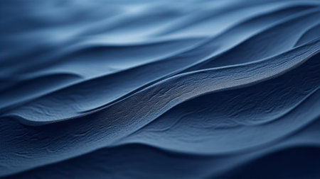 abstract blue background with smooth lines and waves, close-upの素材