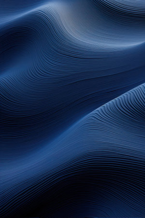 abstract blue background with smooth lines in itの素材