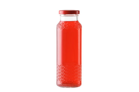 Bottle of juice isolated on white background.の写真素材