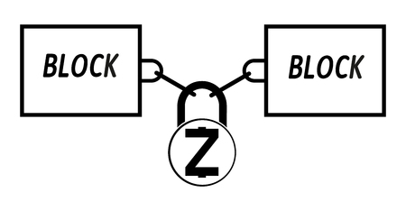 zcash block chain technology iconのイラスト素材