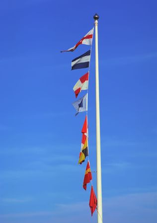Country flags on the stick