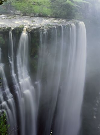 Spectacular Magwa Falls near Mbotyi , Cape Province, South Africaの写真素材