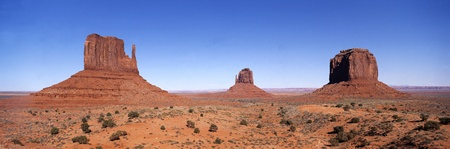 Panoramic view on Monument valleyの写真素材
