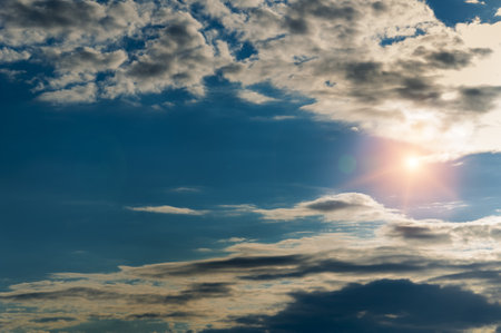 Sky clouds and clear sky at Tver. Russia. Summer.の写真素材