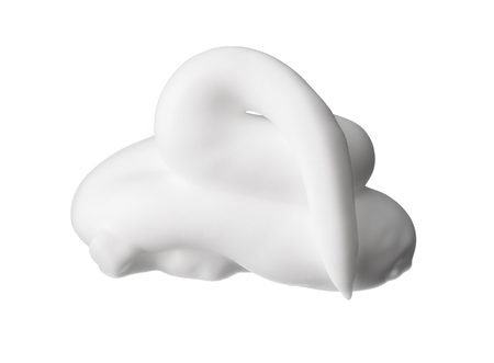 Soap foam Shaving cream bubble isolated on white background object health care beauty conceptの写真素材