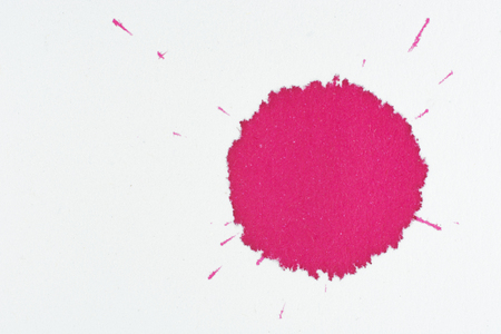 Red color ink water  art abstract on white paper backgroundの写真素材