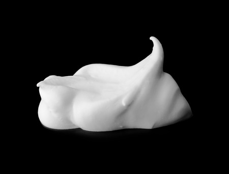 Soap foam bubble isolated on black background object health conceptの写真素材