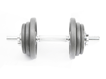 Dumbbell  on white backgroundの写真素材