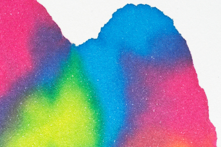 Colorful ink water color art abstract on white paper backgroundの写真素材