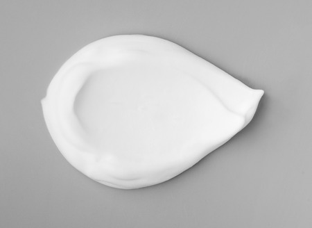 White foam on gray background top view object beatuy health care concept designの写真素材