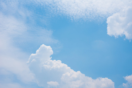 Blue sky and cloud backgroundの写真素材