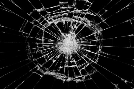 Broken glass craked on black background ,hi resolution photo art abstract texture object designの写真素材