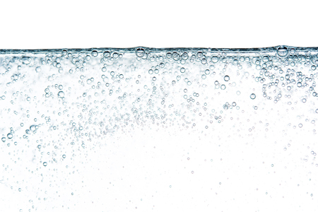 Close up bubble in water soda pop or foam soap shampoo isolated on white background photo object designの写真素材