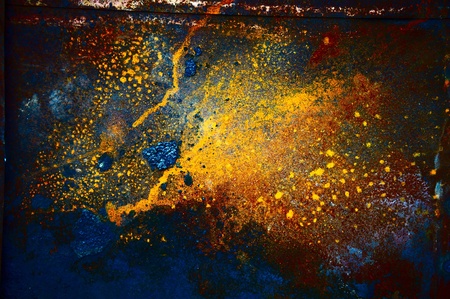 Texture of beautiful yellow-dark blue color, with a  inclusion point weld