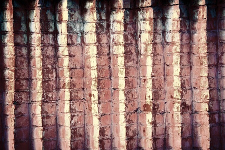 Background in style grunge. An angular brick wall of an is dirty-beige shadeの写真素材