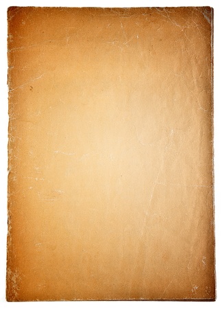 old vintage paper sheet isolated on whiteの写真素材