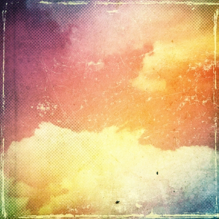 Grunge cloud background, vintage paper textureの写真素材
