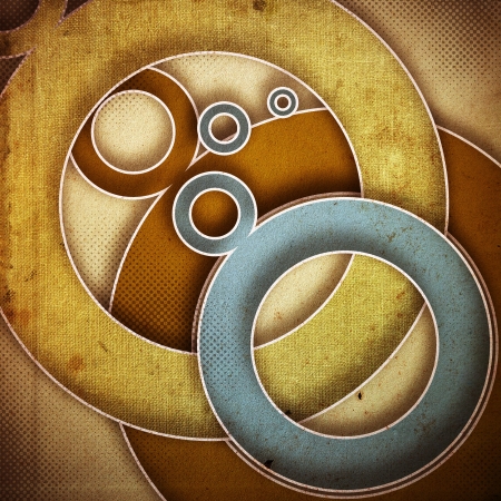 grunge retro paper texture, abstract circles backgroundの写真素材