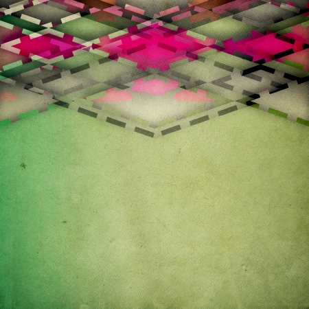 grunge retro paper texture, abstract green backgroundの写真素材