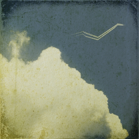 Grunge cloud background, vintage paper textureの写真素材