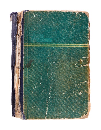 old vintage book isolated on whiteの写真素材