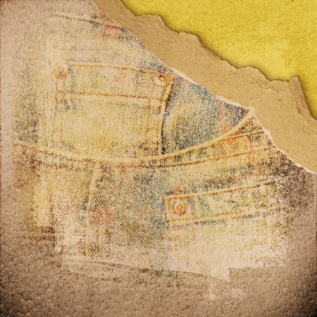 grunge torn paper texture, distressed backgroundの写真素材