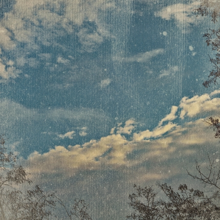 Grunge cloud background, vintage paper textureの写真素材