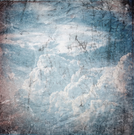 Grunge cloud background, vintage paper textureの写真素材