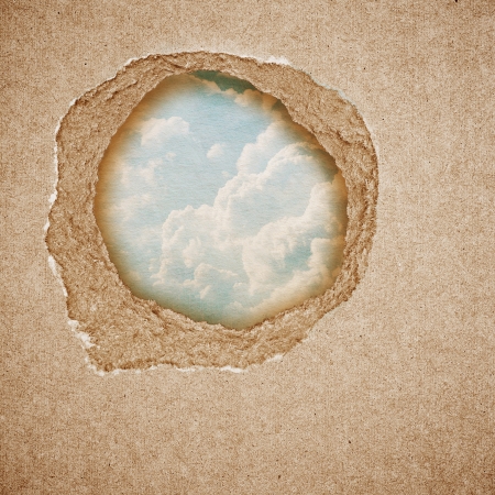 riped vintage paper on  backgroundの写真素材