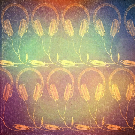 art retro music background, vintage paper texture,の写真素材