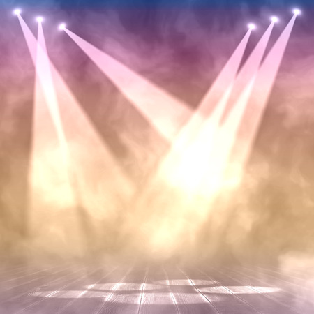 Background in show. Interior shined with a projectorの写真素材