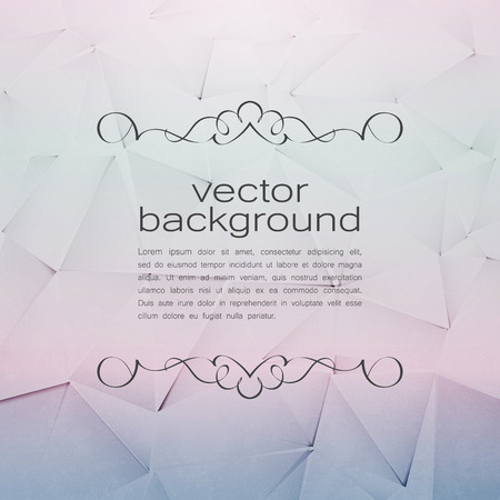 Polygonal Vector Background. Vintage Paper Textureのイラスト素材