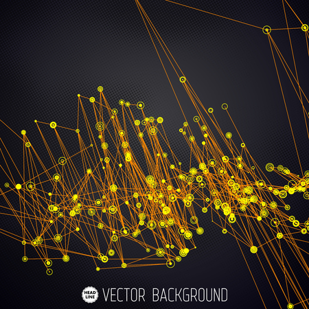 Abstract Vector Polygonal Background. Geometric Polygonal Shape. Vector Science Background Connecting Dots and Lines Structureのイラスト素材