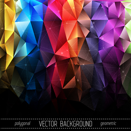 Polygonal Vector Background. Vintage Paper Textureのイラスト素材