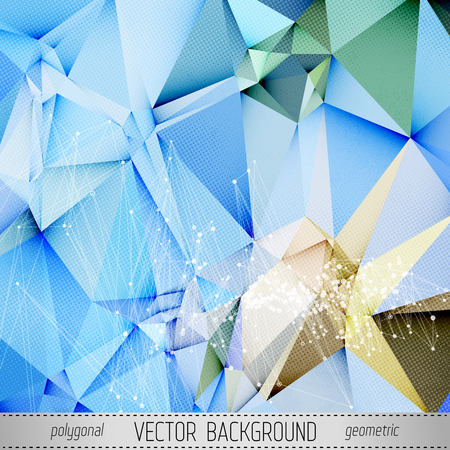 Polygonal Vector Background. Vintage Paper Textureのイラスト素材
