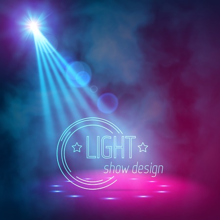 Background in show. Vector interior shined with a projectorのイラスト素材