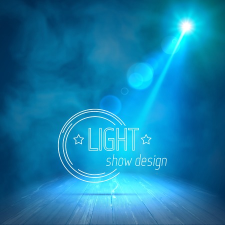 Background in show. Vector interior shined with a projectorのイラスト素材