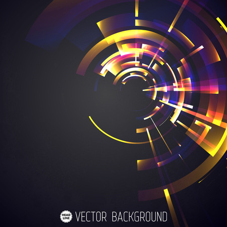 Techno Geometric Vector Circle Modern Science Abstract Backgroundのイラスト素材