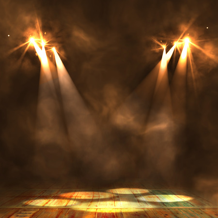 Background in show. Interior shined with a projectorの写真素材