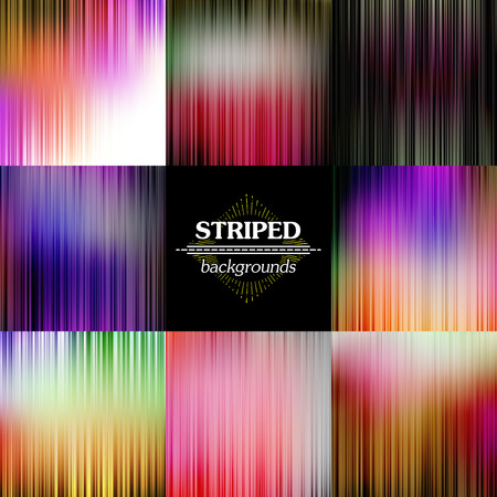 Abstract Stripes Spectrum Vector Set Backgroundsのイラスト素材