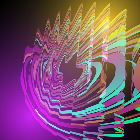 Techno Geometric Vector Curve Modern Science Abstract Backgroundのイラスト素材