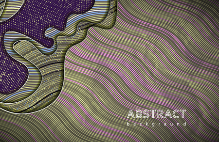 Abstract waves background. Vector geometric illustration. Graphic design element.のイラスト素材