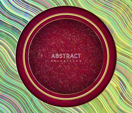 Abstract waves background. Vector geometric illustration. Graphic design element.のイラスト素材