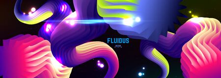 Fluid colorful gradient background. Modern abstract art.のイラスト素材