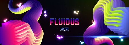 Fluid colorful gradient background. Modern abstract art.のイラスト素材