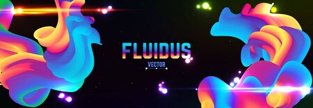 Fluid colorful gradient background. Modern abstract art.