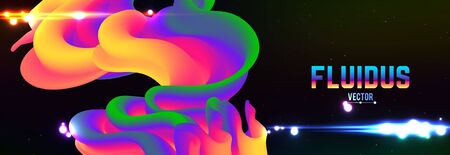Fluid colorful gradient background. Modern abstract art.のイラスト素材