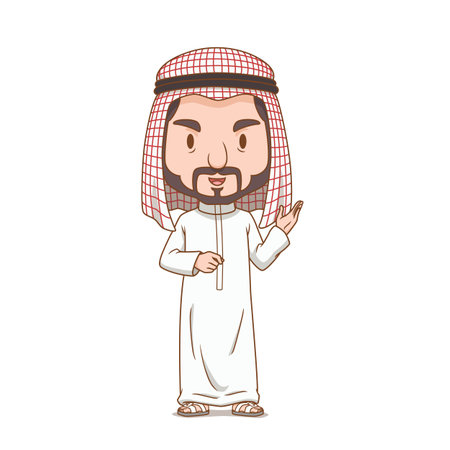 Cartoon character of Arab man.のイラスト素材