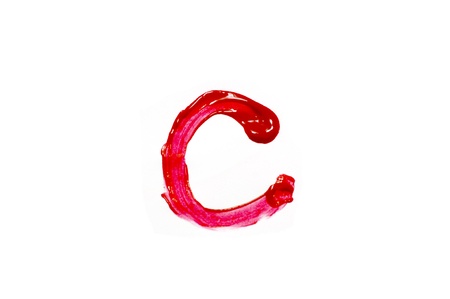 Close-up of A-Z  on white background の写真素材
