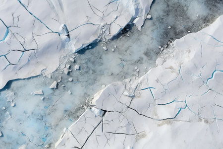 Floating Iceberg. Melting Glacier. Ecology concept.の素材